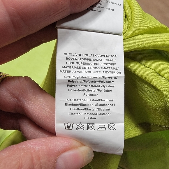 Collective the Label Size 6 Lime Green Puff Sleeve Tie Front Dress, NEW w/ Tag - Picture 14 of 16